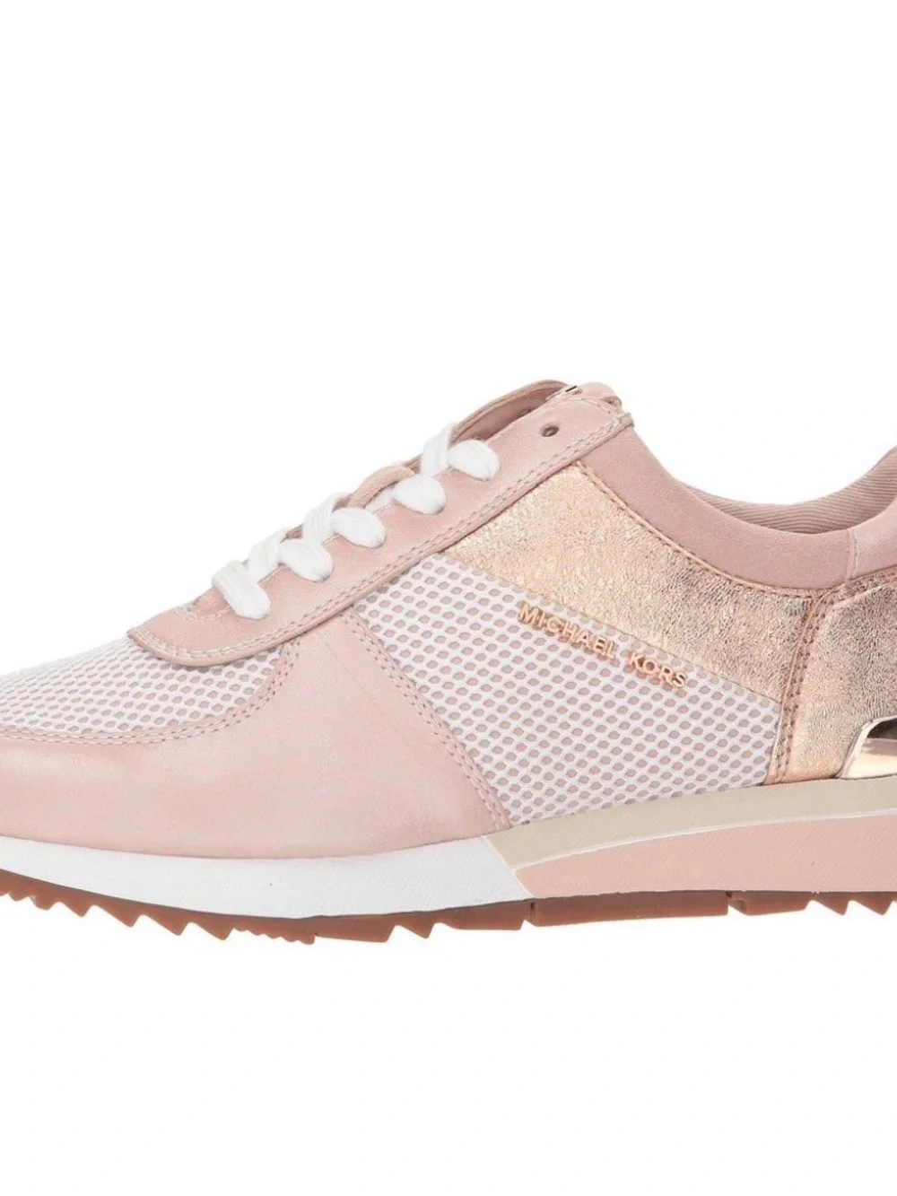 Michael Kors Blush Pink & Rose Gold Mesh Sneakers